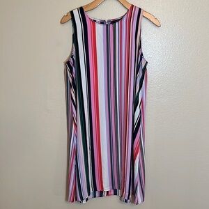 Halogen Striped Sleeveless Dress